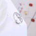 Round Cut White Sapphire S925 Silver Engagement Rings