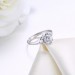 Round Cut White Sapphire Elegant S925 Silver Engagement Rings