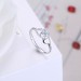 Round Cut White Sapphire S925 Silver Fine Engagement Rings