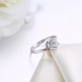Fine Round Cut White Sapphire S925 Silver Engagement Rings