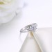 Round Cut White Sapphire Shining S925 Silver Engagement Rings