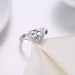 Round Cut White Sapphire S925 Silver Nice Promise Rings