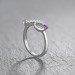Round Cut Pink & Amethyst White Sapphire S925 Silver Infinity Rings