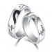 Ture Love White and Black Sapphire s925 Silver Couple Rings