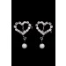 Awesome Alloy Clear Crystals Hearts Wedding Headpieces Necklaces Earrings Set