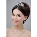 Awesome Alloy Clear Crystals Hearts Wedding Headpieces Necklaces Earrings Set