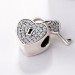 Heart Lock & Key Charm Sterling Silver