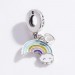 Rainbow & Cloud Charm Sterling Silver