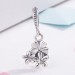 Pink & White Flowers Charm Sterling Silver