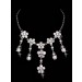 Elegant Alloy Clear Crystals Flower Wedding Headpieces Necklaces Earrings Set