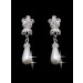 Elegant Alloy Clear Crystals Pearl Wedding Headpieces Necklaces Earrings Set