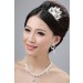 Elegant Pearls Alloy Clear Crystals Wedding Headpieces Necklaces Earrings Set