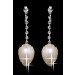 New Style Alloy Clear Crystals Pearl Wedding Headpieces Necklaces Earrings Set
