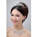 New Style Charming Alloy Clear Crystals Wedding Headpieces Necklaces Earrings Set