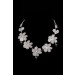 New Style Nice Alloy Clear Crystals Flower Wedding Headpieces Necklaces Earrings Set
