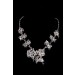 Nice Alloy Clear Crystals Flower Wedding Headpieces Necklaces Earrings Set