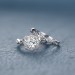 Halo Twist Round Cut White Sapphire 925 Sterling Silver Bridal Sets
