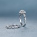 Halo Twist Round Cut White Sapphire 925 Sterling Silver Bridal Sets