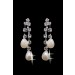 Very Nice Alloy Clear Crystals Pearls Wedding Headpieces Necklaces Earrings Set