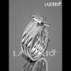 360° - Lajerrio Princess Cut White Sapphire 925 Sterling Silver Bridal Sets