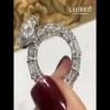Lajerrio Display: Radiant Cut White Sapphire 925 Sterling Silver Engagement Ring